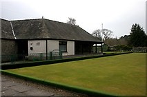 NX9666 : New Abbey Village Hall and bowling green by Richard Sutcliffe