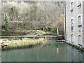 SO8902 : Mill pond sluices, Belvedere Mill, Chalford by Christine Johnstone