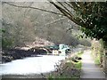 Floating dredger on the Thames & Severn Canal