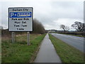 A691 approaching the Park and Ride