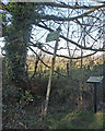 Public footpath sign and information board beside Heol-y-Sheet