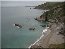SX3453 : Cove below Britain Point by Philip Halling