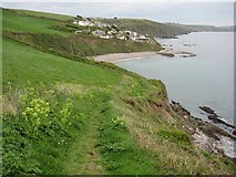 SX3553 : Coast path approaching Portwrinkle by Philip Halling