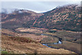 NN3218 : On the hillside above Inverarnan looking over the River Falloch by Doug Lee