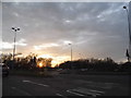 Sunset over the M20 roundabout, Ashford