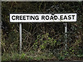 Creeting Road East sign