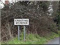 Creeting St.Peter Village Name sign