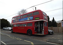 TM0760 : Routemaster Bus off the A1120 Church Road by Geographer