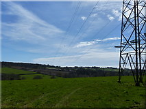 SY0085 : Power lines crossing the fields by Rob Purvis