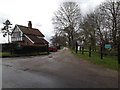 Footpath to Norwich Road & entrance to Old Hall Estate