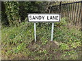 TM1251 : Sandy Lane sign by Geographer
