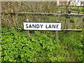 TM1251 : Sandy Lane sign by Geographer