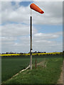 TM1257 : Windsock at Crowfield Airfield by Geographer