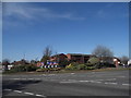 The A505 at the junction of Skimpot Road