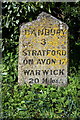 Milestone on north side of the A422