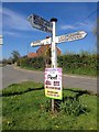 Fingerpost, near Laddingford