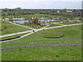 View over the lakes at Northala Fields