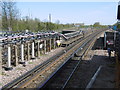 View from the end of the platform at South Ruislip Underground station