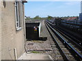 View from the end of the platform at South Ruislip Underground station