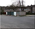 Six numbered lockup garages, Darent Road, Bettws, Newport