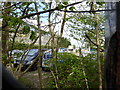 Peeking through the mesh fence on Charlwood Road