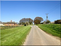 SE9139 : Beverley  Lane  passing  Sancton  Hill  Farm by Martin Dawes