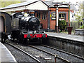 Ex-GWR locomotive 5199 runs round its train at Llangollen Station