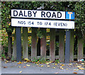 Dalby Road sign