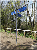 TL1215 : Footpath sign on The Nickey Line footpath by Geographer