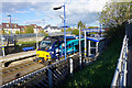 Train from Marylebone arriving at Haddenham and Thame Parkway