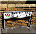 Bilingual Harle Street/Stryd Harle name sign, Neath