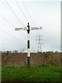 Fingerpost near Burnhill Green