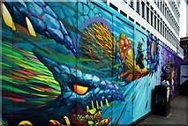 TQ3382 : View of street art on Great Eastern Street #5 by Robert Lamb