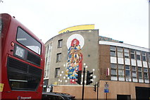 TQ3382 : View of street art on Great Eastern Street #21 by Robert Lamb