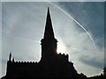 SK2168 : Silhouette of Bakewell Church, Derbyshire by Andrew Tryon