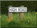 High Road sign