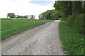 Bridleway past Spilsmere Wood