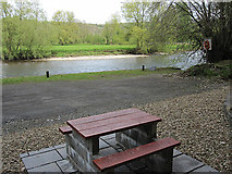 S6337 : Picnic Table and River by kevin higgins
