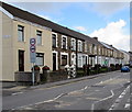 Row of houses of the west side of Eastland Road, Neath