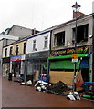 Fire-damaged Reggae Reptiles shop in Neath