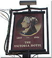 Victoria Hotel name sign, Burnham-on-Sea