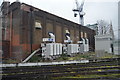 Trackside shed near Waterloo