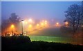 SX9065 : Lights in the mist, Torquay Academy by Derek Harper