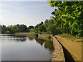 Frensham Little Pond: dam wall at the north-east end