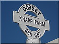 Wootton Fitzpaine: detail of Knapp Farm signpost