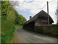 Weather-boarded (and thatched) barn at Littlecott Farm