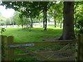 Cemetery seen from pedestrian gate on the northern edge