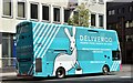J3374 : "Deliveroo" advertising bus, Belfast (May 2016) by Albert Bridge