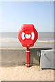 SJ0382 : Lifebuoy by the Wales Coast Path by Jeff Buck