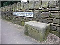 Guide stone at the end of Old Town Mill Lane, Wadsworth